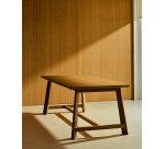 Table Idun en placage et bois de chêne avec finition ton naturel 220 x 100 cm