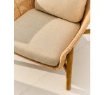 Teak and Synthetic Rattan Galea Armchair