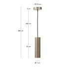 Suspension Andia en aluminium avec finition peinte argent brossé