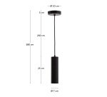 Suspension Andia en aluminium avec finition peinte noire