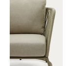 Fauteuil d'extérieur Saconca en corde et acier galvanisé vert