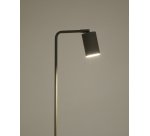 Lampadaire Manie en métal avec finition effet fonte noire