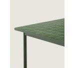 DE_Table d’extérieur Maurina en acier galvanisé vert et céramique verte 223 x 101 cm