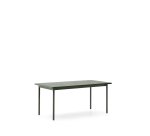 Table d’extérieur Maurina en acier galvanisé vert et céramique verte 182 x 91 cm