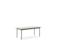 Tavolo da esterno Maurina in acciaio zincato verde e piastrelle color écru 182 x 91 cm