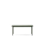 Table d’extérieur Maurina en acier galvanisé vert et céramique verte 182 x 91 cm