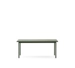 DE_Table d’extérieur Maurina en acier galvanisé vert et céramique verte 223 x 101 cm