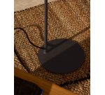 Lampadaire Manie en métal avec finition effet fonte noire