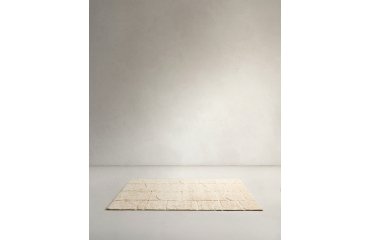 Tapis Nak jacquard en laine écru 200 x 300 cm