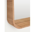 Miroir Salaya en contreplaqué de frêne avec finition naturelle 90 x 60 cm