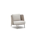 Fauteuil d’extérieur Sedalis en aluminium et corde taupe