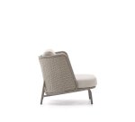 Fauteuil d’extérieur Sedalis en aluminium et corde taupe