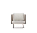 Fauteuil d’extérieur Sedalis en aluminium et corde taupe