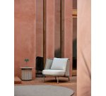 Table auxiliaire d’extérieur Sedalis en aluminium et corde taupe Ø50 cm