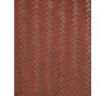 Cabecero Natesa de madera maciza de teca y piel para cama de 160 cm