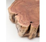 Table basse Tavine en bois d’acacia avec finition blanchie et roulettes Ø 85 cm