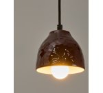 Lampada da soffitto Drava in ceramica bordeaux