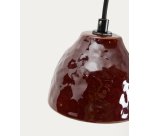 Lampada da soffitto Drava in ceramica bordeaux