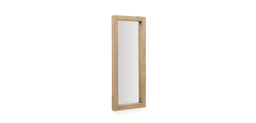 Maden wooden mirror with a natural finish 50 x 120 cm