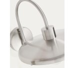 Nuvira wall light in light grey brushed metal