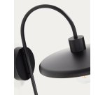 Applique murale Nuvira en métal noir satiné