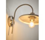 Nuvira wall light in light grey brushed metal