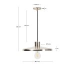Nuvira ceiling lamp in light grey brushed metal