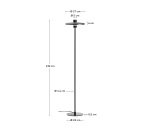 Lampadaire Nuvira en métal noir satiné