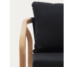 Chaise Malaret en bois d'eucalyptus massif et corde noire