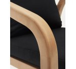 Chaise Malaret en bois d'eucalyptus massif et corde noire