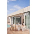 Chaise Malaret en bois d'eucalyptus massif et corde beige