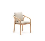 Chaise Malaret en bois d'eucalyptus massif et corde beige