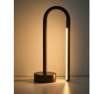 Lampe de table portable Bow en aluminium noir