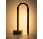 Lampe de table portable Bow en aluminium vert