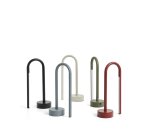 Lampe de table portable Bow en aluminium gris