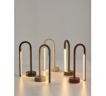 Lampe de table portable Bow en aluminium rouge