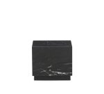Table auxiliaire Sorein en marbre noir 40 x 40 cm