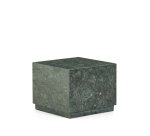 Table auxiliaire Sorein en marbre vert 50 x 50 cm