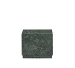 Table auxiliaire Sorein en marbre vert 50 x 50 cm