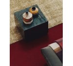 Table auxiliaire Sorein en marbre vert 50 x 50 cm