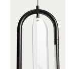 Plafonnier Bow en aluminium noir Ø 16 cm