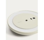 Lampe de table portable Porte en aluminium gris clair