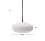 Plafonnier Inda en métal finition blanche Ø 30 cm