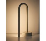 Lampe de table portable Bow en aluminium gris