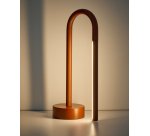 Lampe de table portable Bow en aluminium rouge