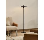 Lampadaire Nuvira en métal noir satiné