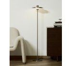 DE_Lampadaire Nuvira en métal brossé gris clair