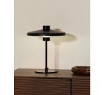 Lampe de table Nuvira en métal satiné noir