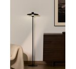 Lampadaire Nuvira en métal noir satiné