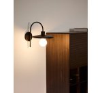 Nuvira wall light in black satin metal